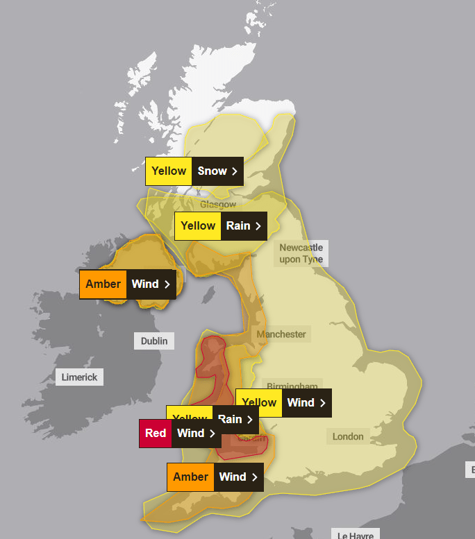 Storm Darragh Set to Slam the UK with 90mph Winds and Heavy Rain